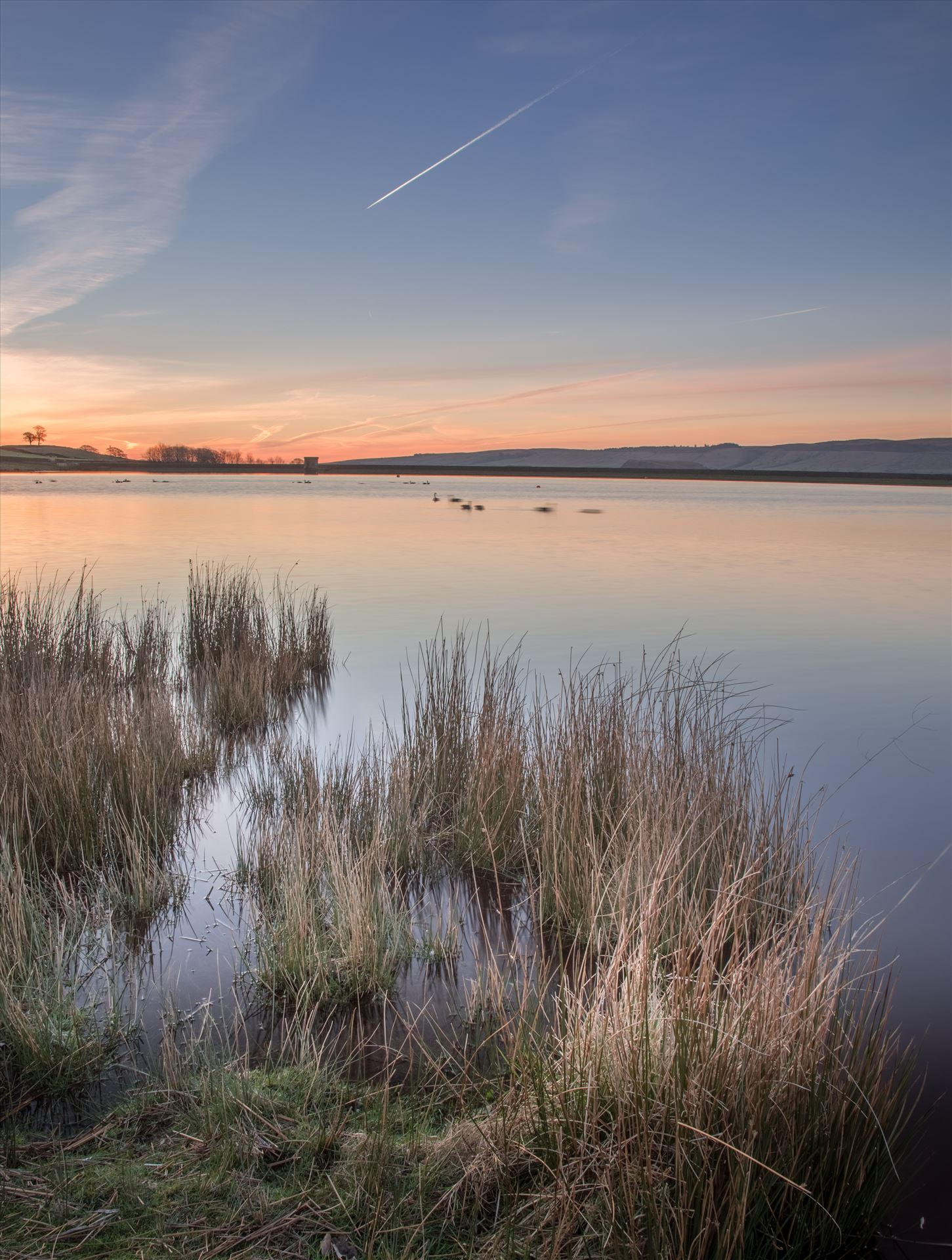 Embsay Reservoir at sunrise - Embsay Reservoir is located above the village of Embsay, near Skipton in the Yorkshire Dales in North Yorkshire. by philreay