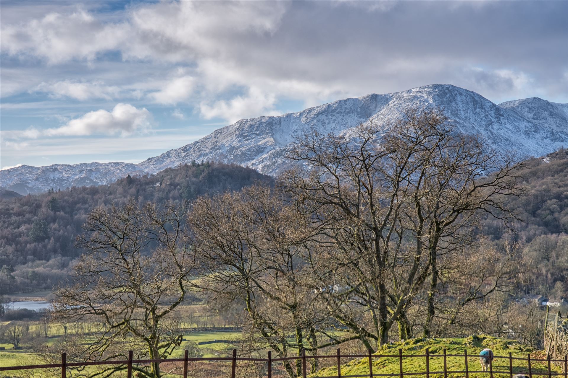 Snowy mountains - A snowy landscape shot taken in the Lake District. by philreay