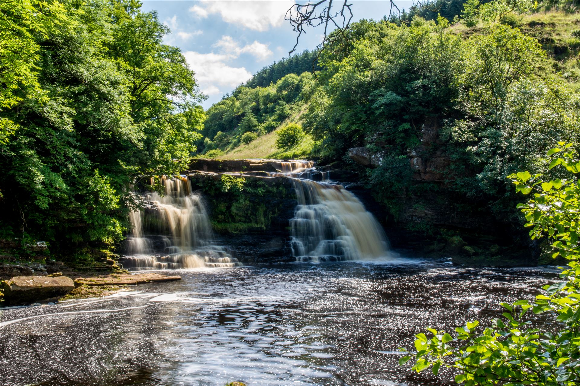 Crammel Linn, Gilsland. - Not many venture to this lovely spot due to its remote location near Gilsland but it is well worth the trek across boggy ground to witness Northumberland`s biggest waterfall. by philreay