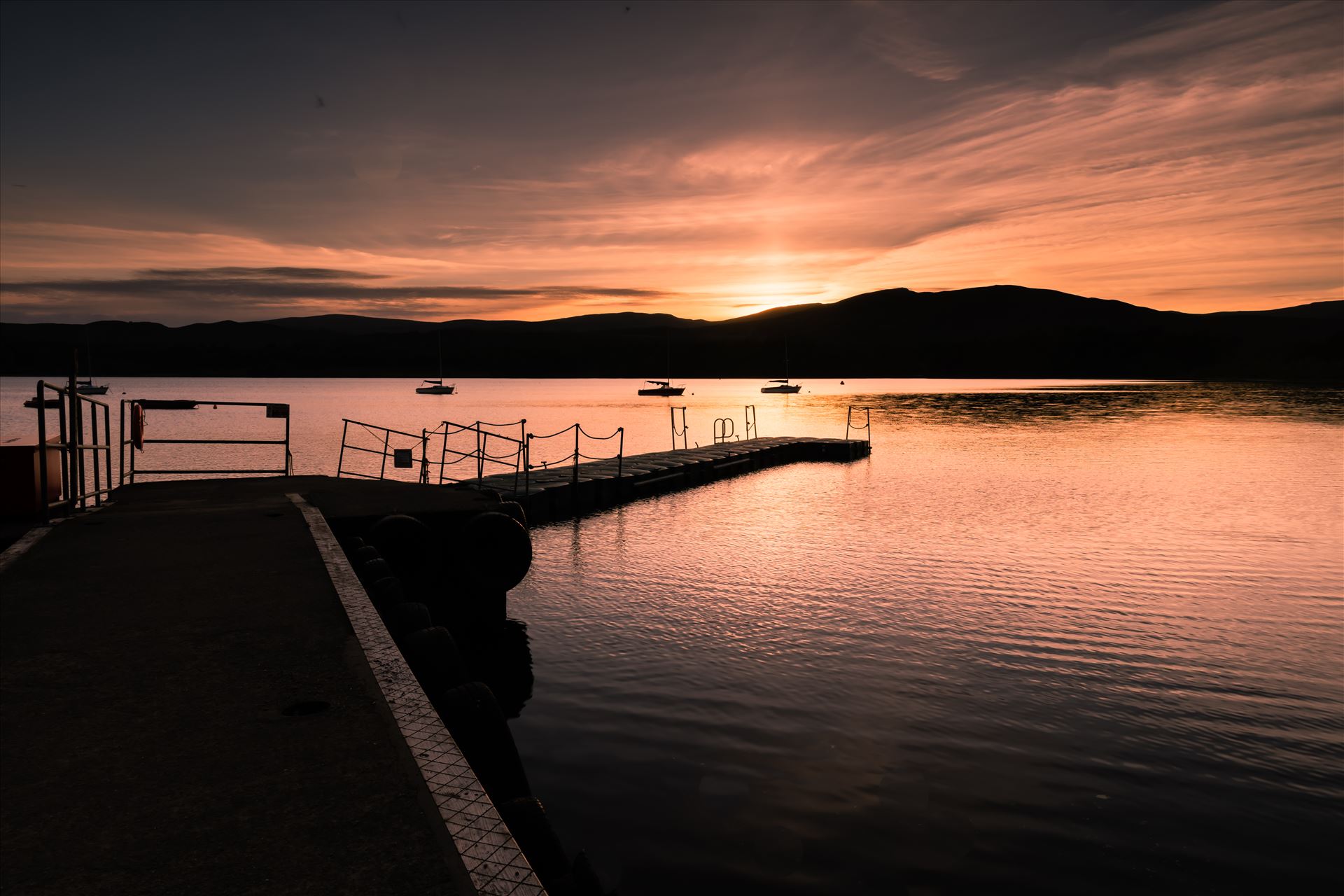 Sunset at Loch Insh, nr Aviemore -  by philreay