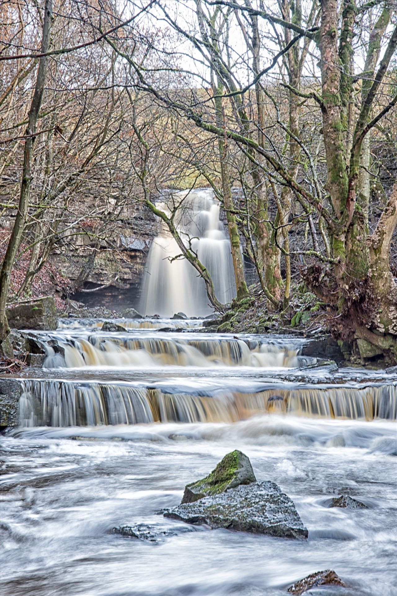 Summerhill Force - Summerhill Force is a picturesque waterfall in a wooded glade near Bowlees in Upper Teesdale. by philreay