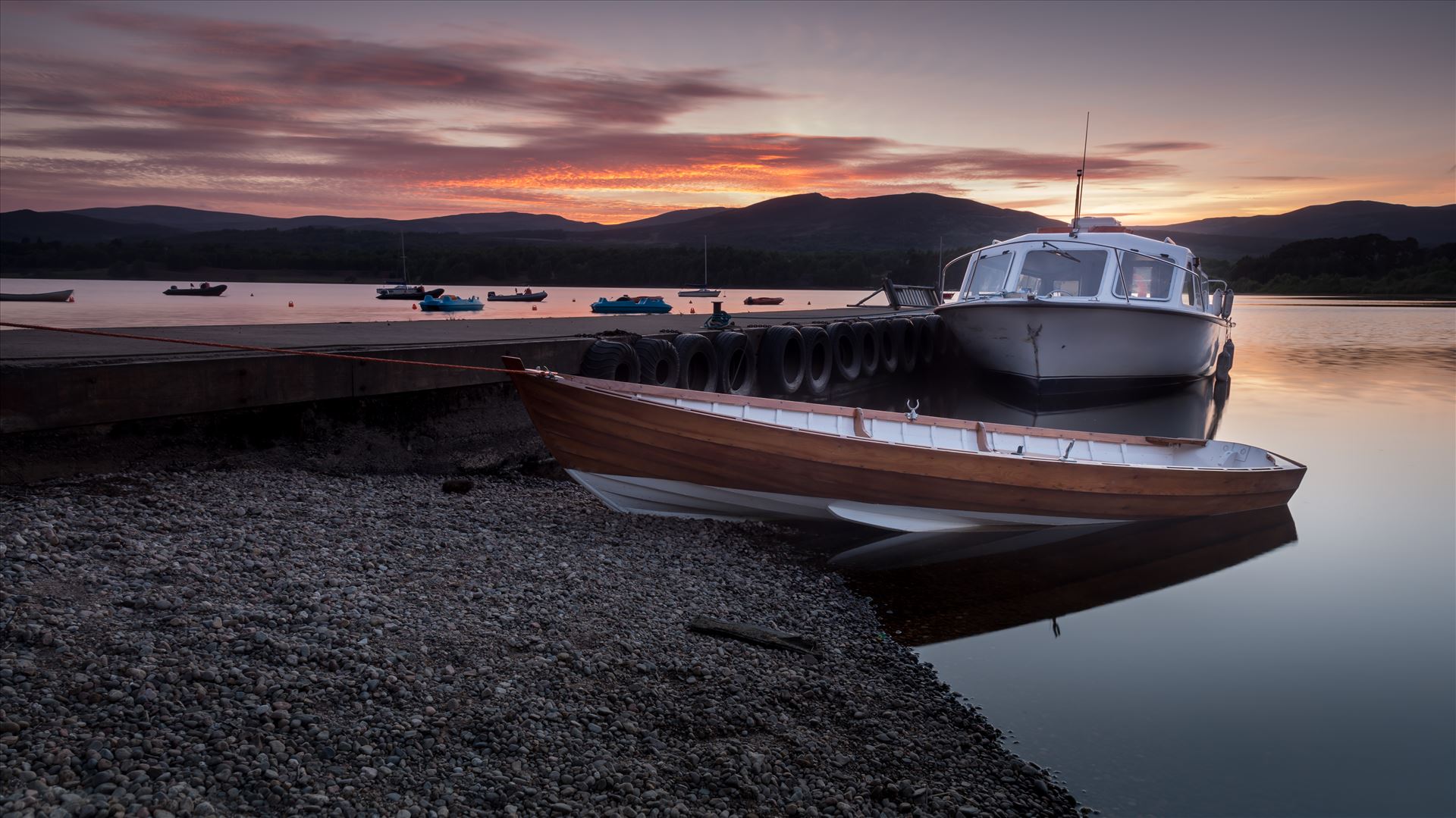 Sunset at Loch Insh, nr Aviemore -  by philreay