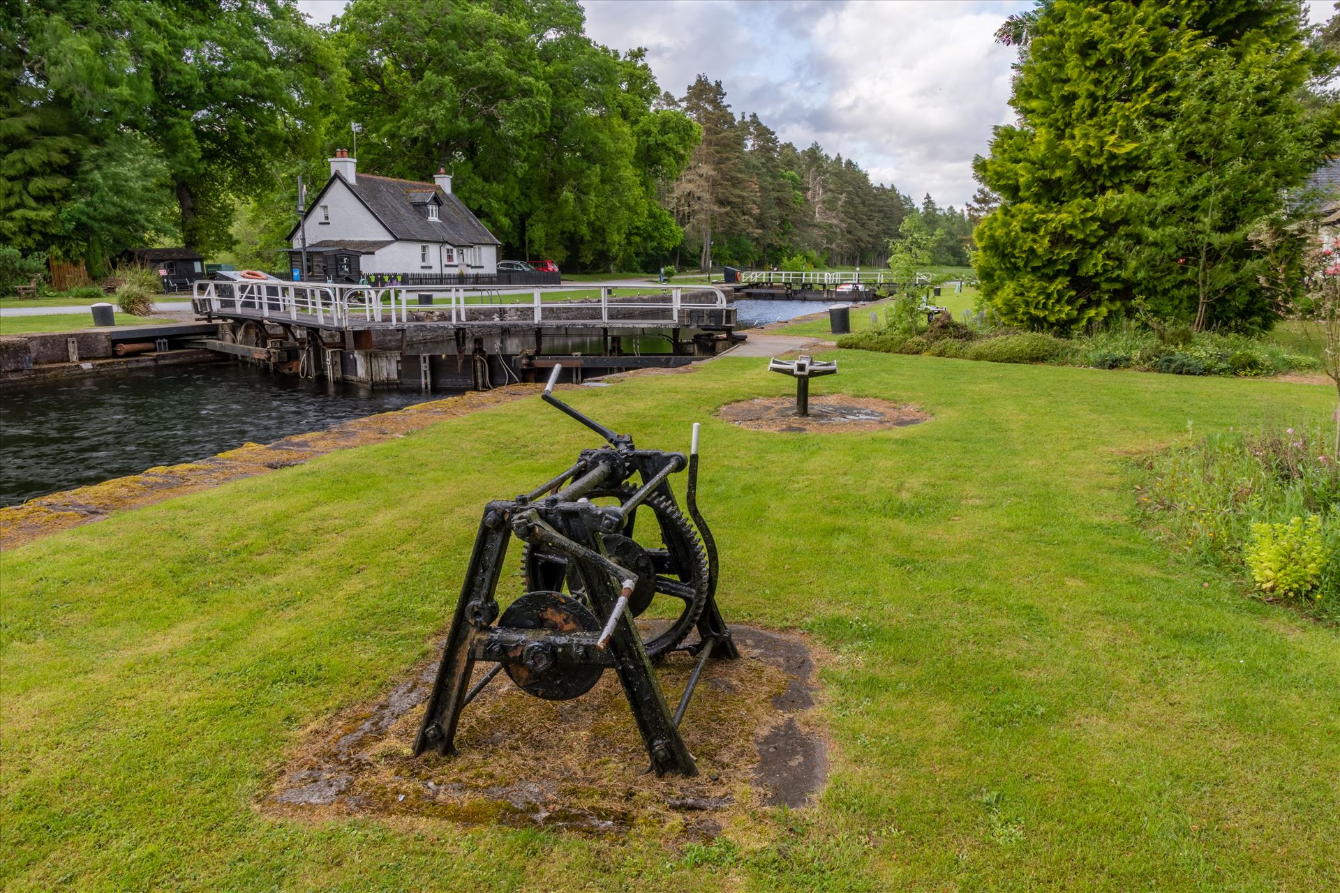 Kytra lock, Caladonian canal, Scotland -  by philreay