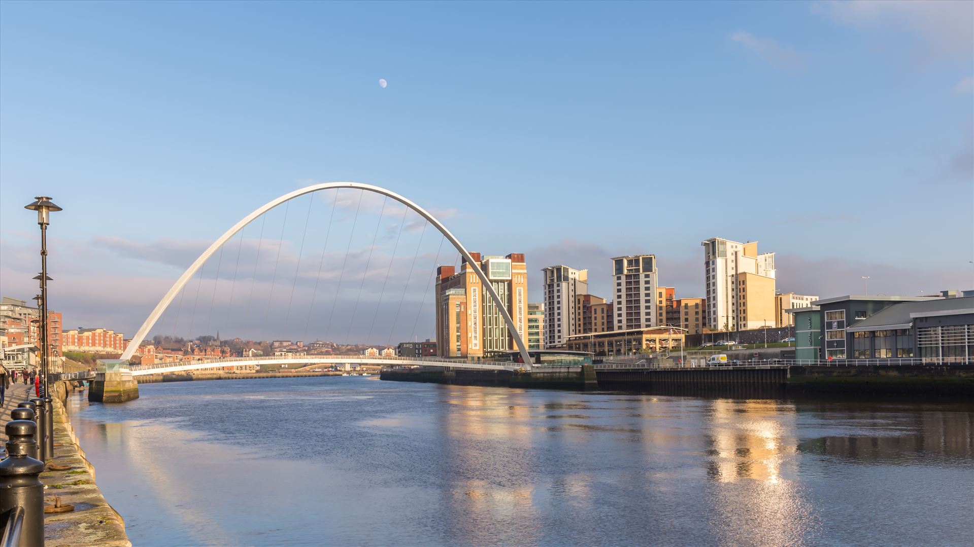 Millennium Bridge & the Baltic centre - The Millennium Bridge was first opened in 2001 & spans the River Tyne between Newcastle & Gateshead. by philreay