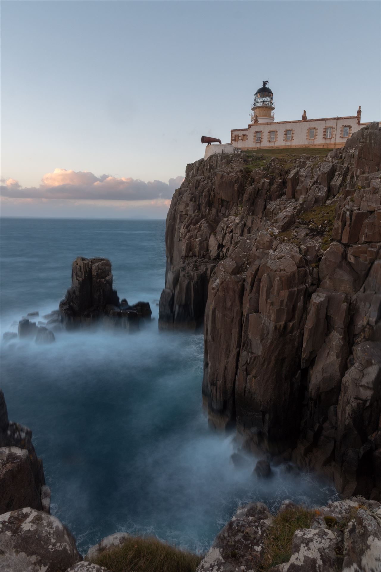 Neist Point lighthouse, Skye - Neist Point is one of the most famous lighthouses in Scotland and can be found on the most westerly tip of Skye near the township of Glendale. by philreay