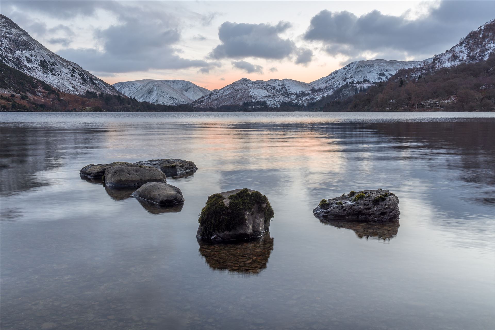 Ullswater at sunset -  by philreay