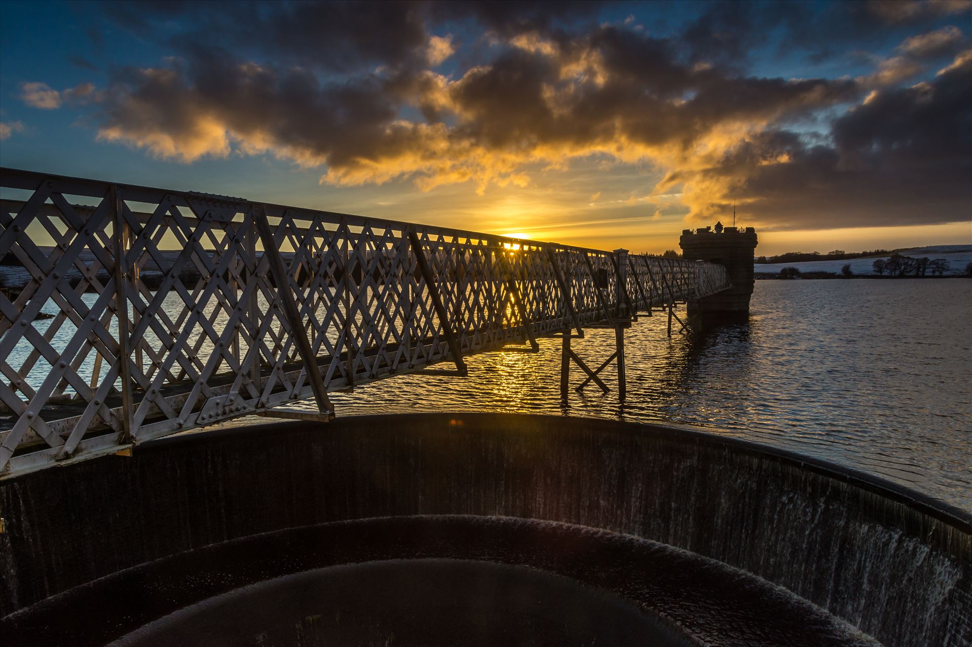 Sunset at Fontburn Reservoir, Northumberland. -  by philreay