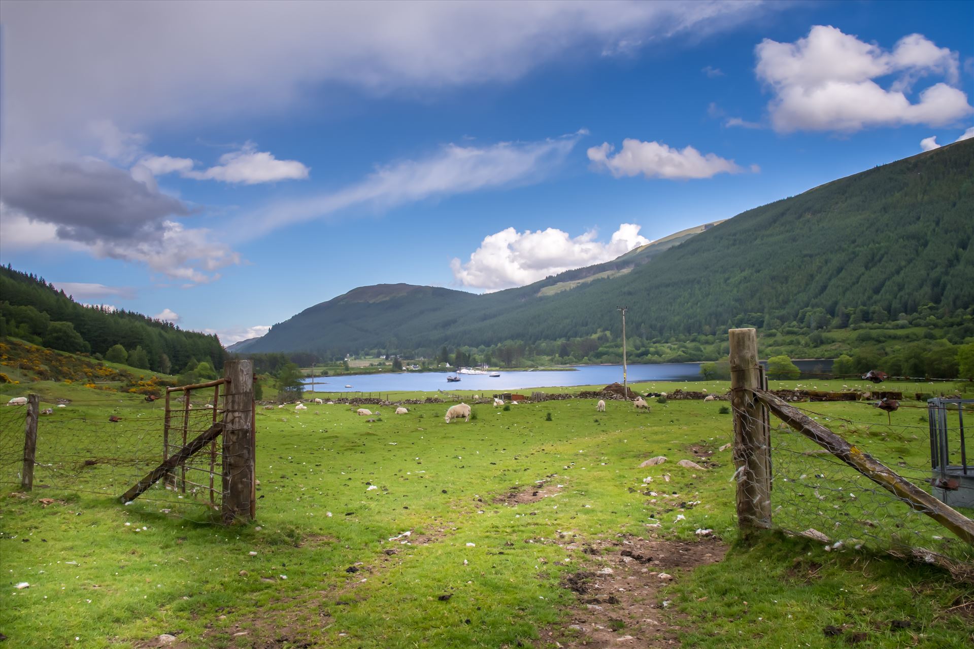 Laggan locks - Laggan is a small village in the Great Glen, in the Highland region of Scotland, is situated between Loch Lochy and Loch Oich on the Caledonian Canal. by philreay