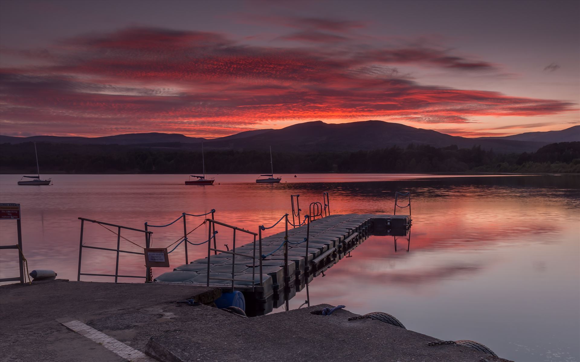 Sunset at Loch Insh, nr Aviemore -  by philreay