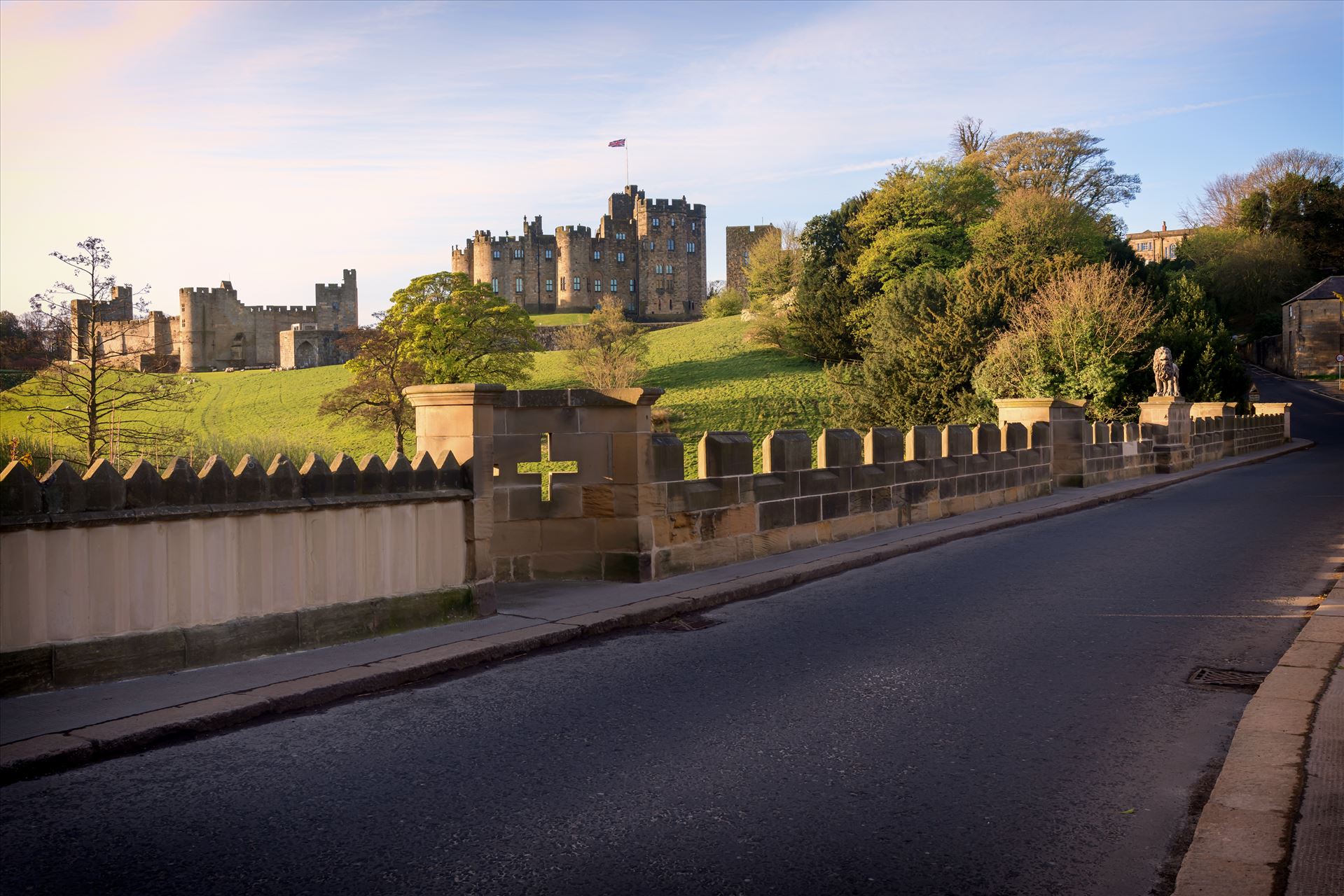 Alnwick Castle, Northumberland - The castle sits on the River Aln in the rural town of Alnwick & has been the setting for a number of movies, possibly the most remembered is Harry Potter. The castle is occupied by the current Duke of Northumberland & his family. by philreay