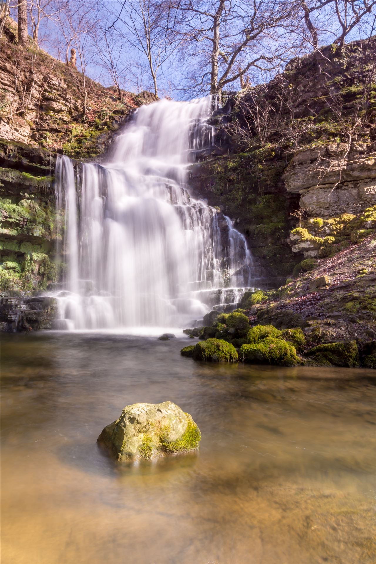Scaleber Force - Scaleber Force,a stunning 40ft waterfall, is in a lovely location a mile or so above Settle in Ribblesdale on the road to Kirkby Malham in the Yorkshire Dales. by philreay