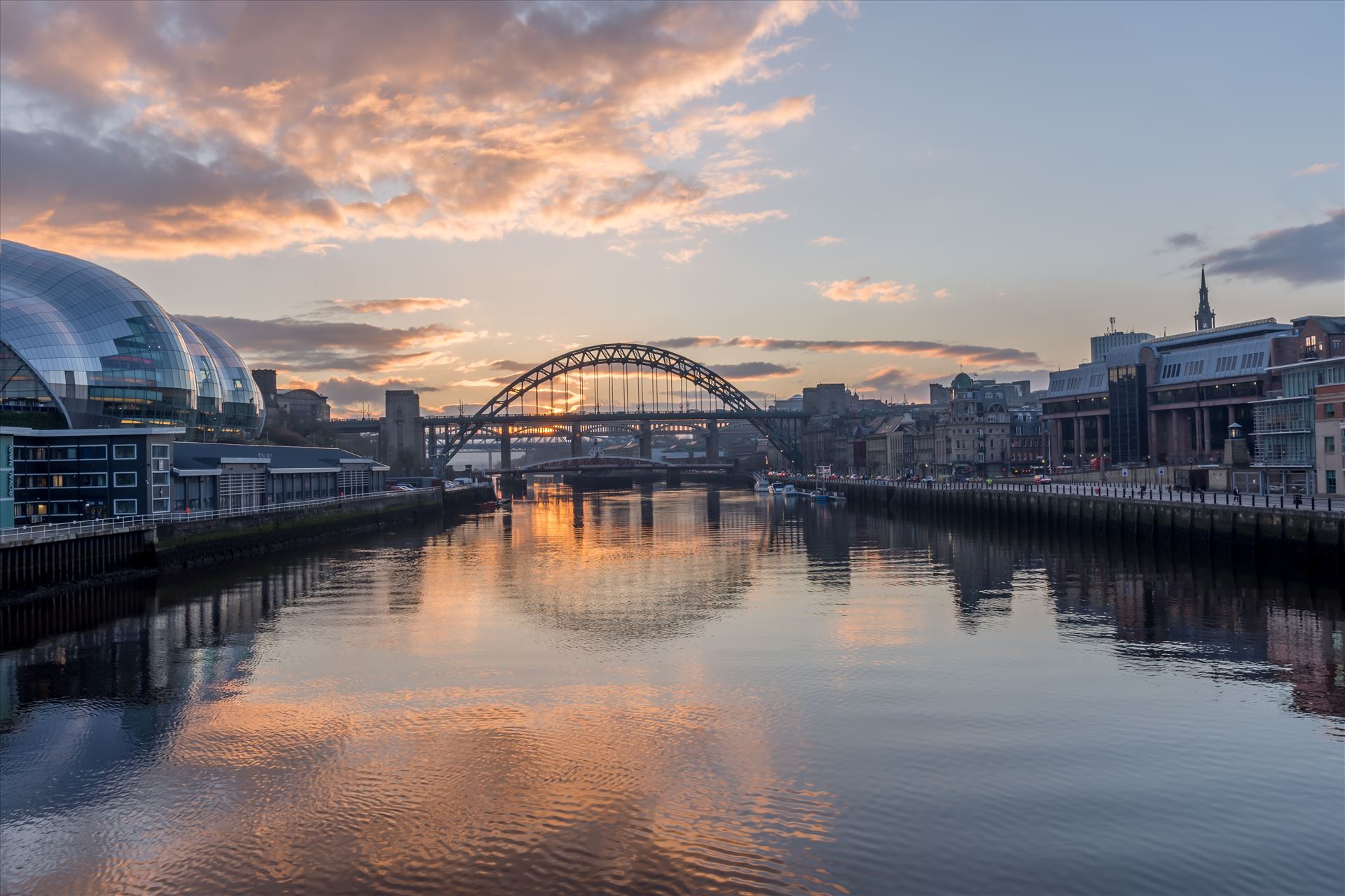 Sunset on the Tyne -  by philreay