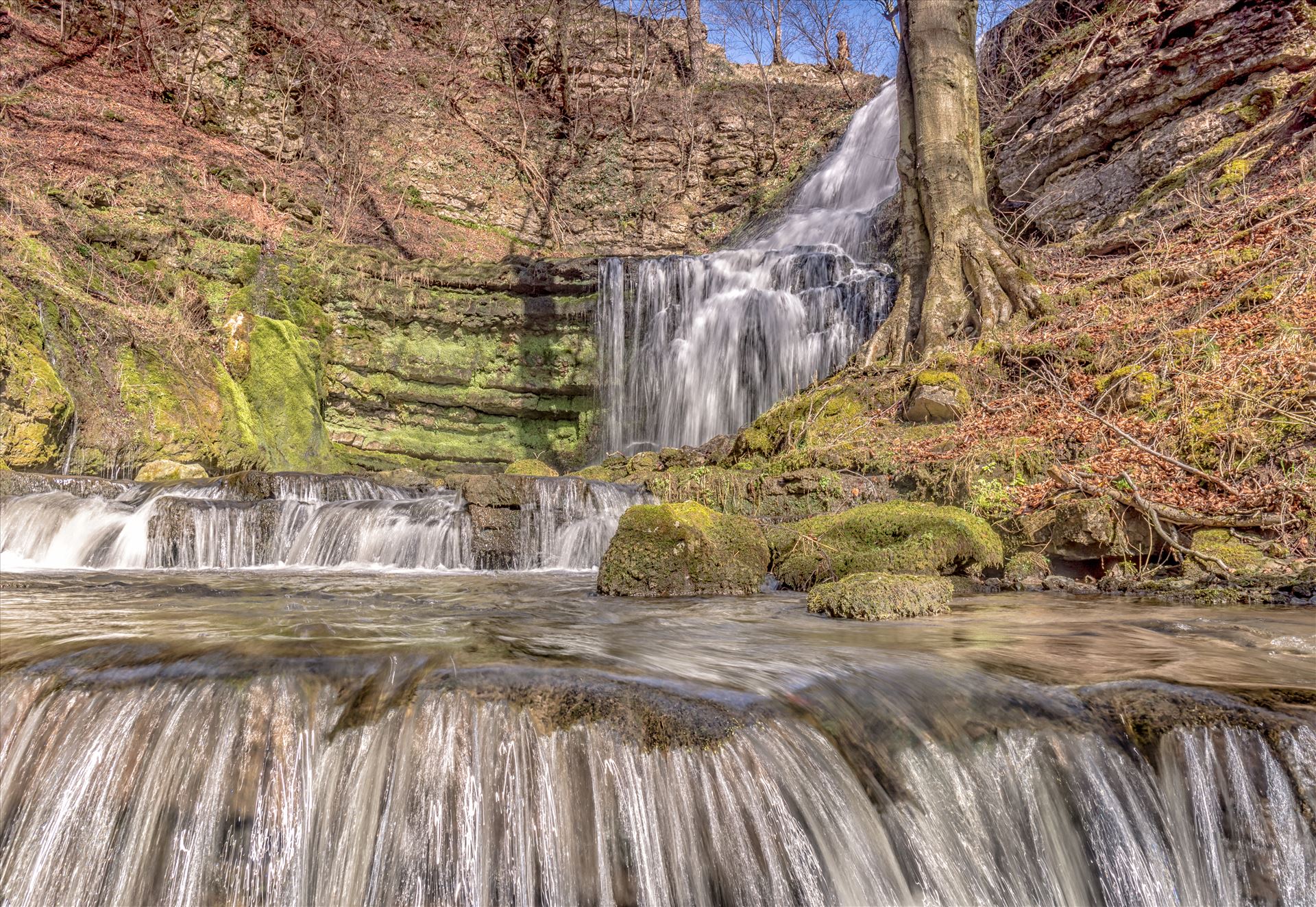 Scaleber Force - Scaleber Force,a stunning 40ft waterfall, is in a lovely location a mile or so above Settle in Ribblesdale on the road to Kirkby Malham in the Yorkshire Dales. by philreay