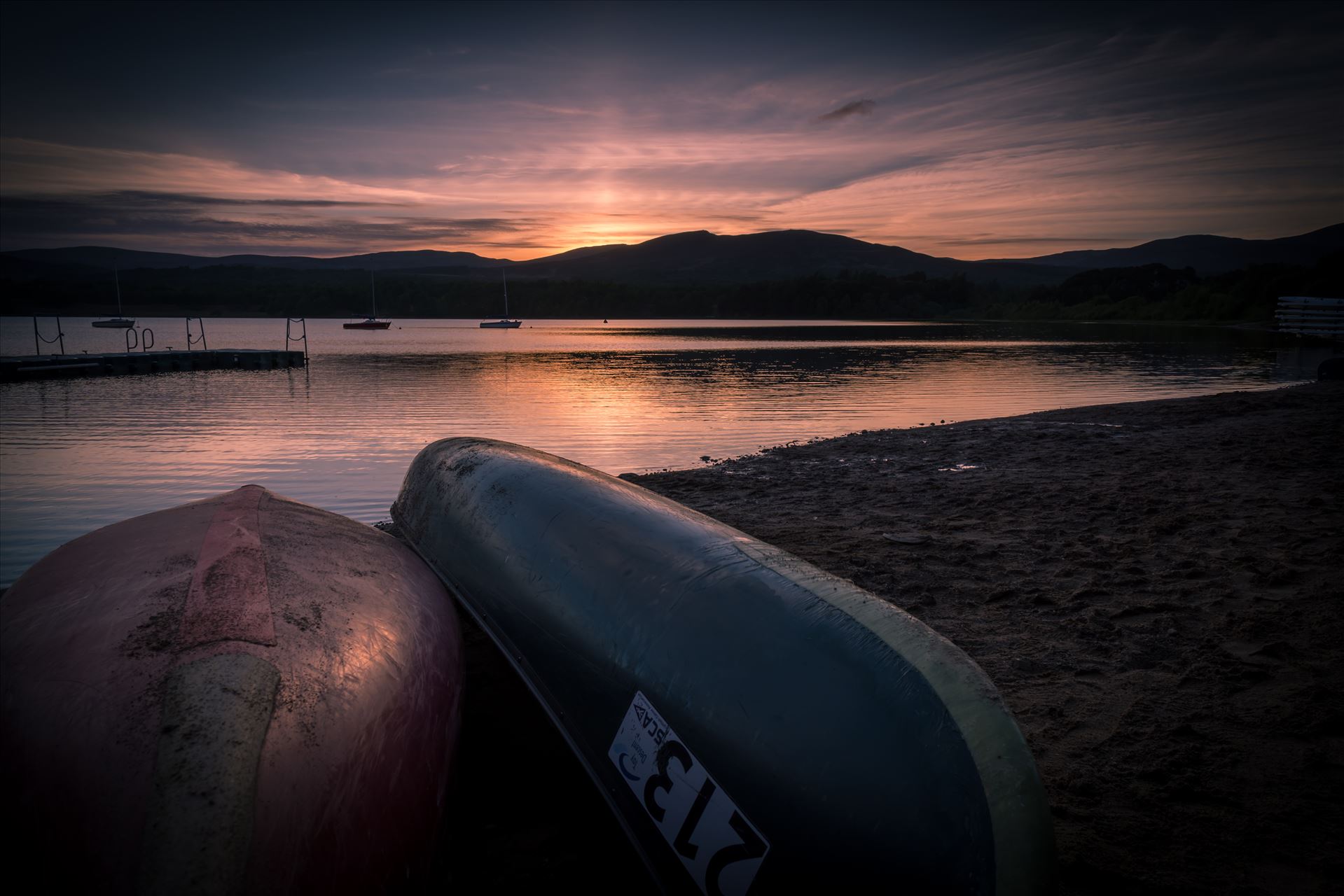 Sunset at Loch Insh, nr Aviemore -  by philreay