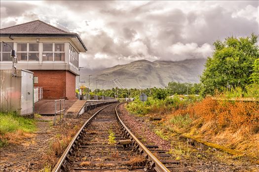 This was taken at Banavie, which is on the Fort William-Malaig line. This line was made famous in one of the Harry Potter films.