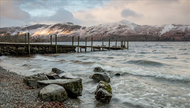 Ashness Jetty, Derwentwater - This beautiful jetty sits on the eastern shore of Lake Derwentwater, nr Keswick & Catbells, in the background, is being lit by the morning sun.
