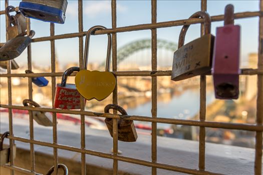 Love locks on the High Level bridge