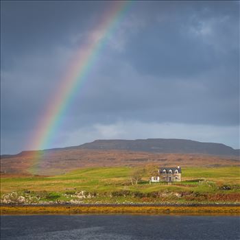 Rainbow over Loch Dunvegan on the Isle of Skye - 