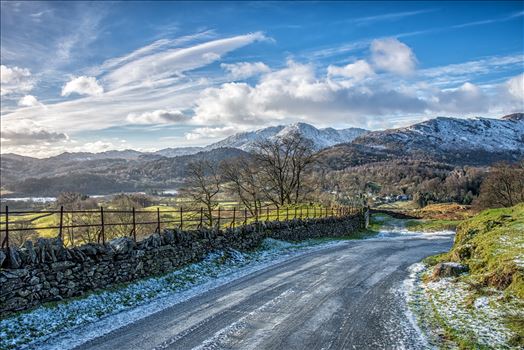 A snowy landscape shot taken in the Lake District.