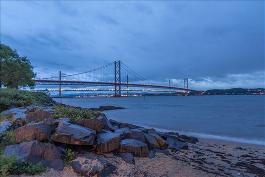Forth road bridges - Shown here is the existing Forth road bridge & behind is the new bridge which opened on 30th August 2017 at a cost of £1.35bn.