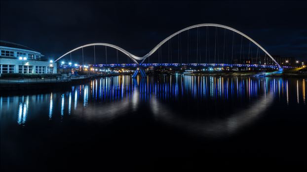 The Infinity Bridge is a public pedestrian and cycle footbridge across the River Tees that was officially opened on 14 May 2009 at a cost of £15 million.