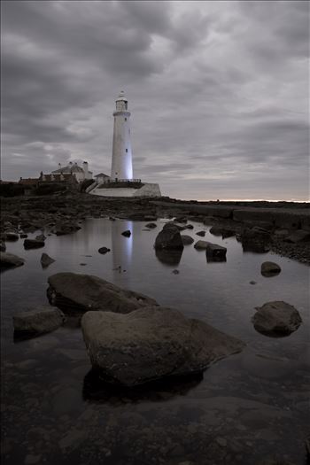 St Mary`s lighthouse stands on a small rocky tidal island is linked to the mainland by a short concrete causeway which is submerged at high tide. The lighthouse was built in 1898 & was decommissioned in 1984, 2 years after becoming automatic.