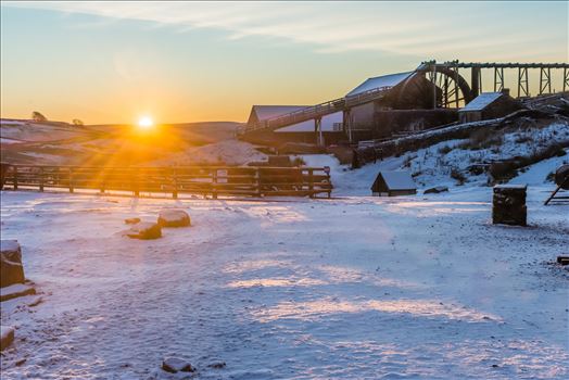 Killhope lead mine at sunrise - The mining of lead ore took place here from 1818 until 1910 when production ceased, although it was briefly reopened in 1916. It lay derelict for over 60 years & fell into decay until the local council started a restoration programme in 1980.