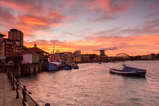 A fabulous sunset at Sunderland Fish Quay