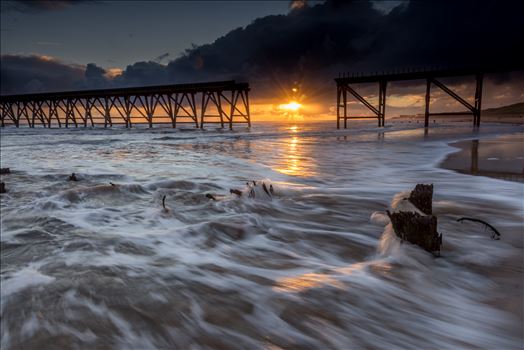 Sunrise at Steetley Pier - Taken at Steetley Pier, Hartlepool. The pier is all that remains of the former Steetley Magnesite works.