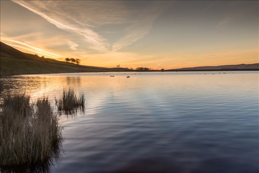 Embsay Reservoir at sunrise - Embsay Reservoir is located above the village of Embsay, near Skipton in the Yorkshire Dales in North Yorkshire.