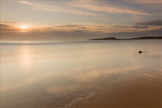 Sunrise at Embleton Bay, Northumberland. (also in black & white) - Embleton Bay is a bay on the North Sea, located to the east of the village of Embleton, Northumberland, England. It lies just to the south of Newton-by-the-Sea and north of Craster