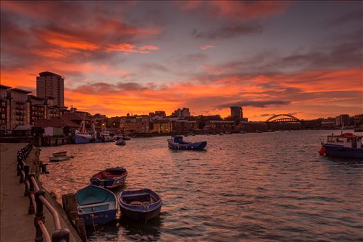 A fabulous sunset at Sunderland Fish Quay