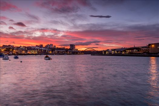 Sunset on the Wear - A fabulous sunset at Sunderland Fish Quay